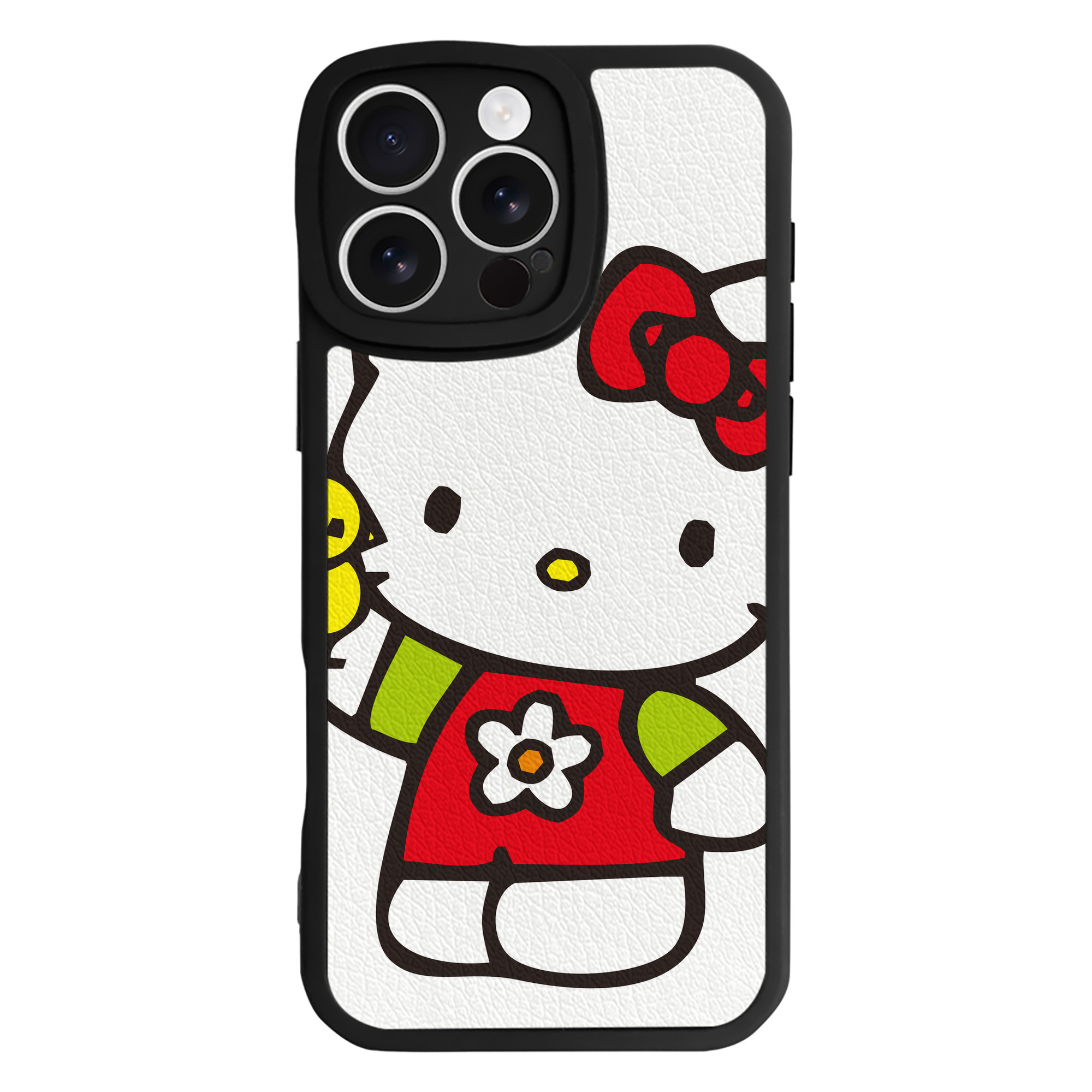 （画像用） Hello Kitty ハローキティ 【iPhone 16シリーズ対応】シリコンスマホケース（レザー調） 材質：シリコン
